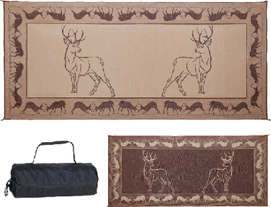 MING'S MARK INC PE1 MAT-DEER 8'X18' BLK-BRN-BEIGE